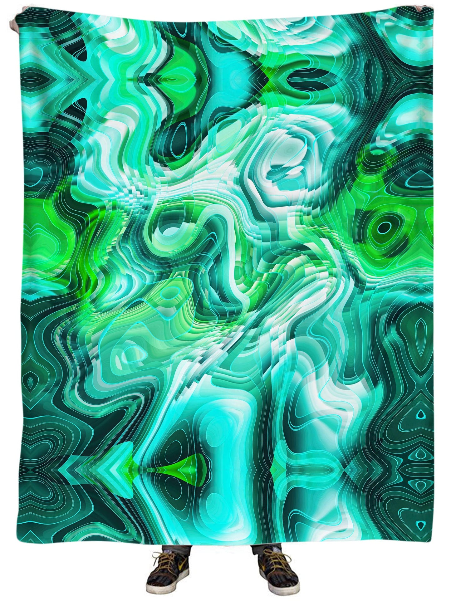 Green Schism Plush Blanket, Art Design Works, | iEDM