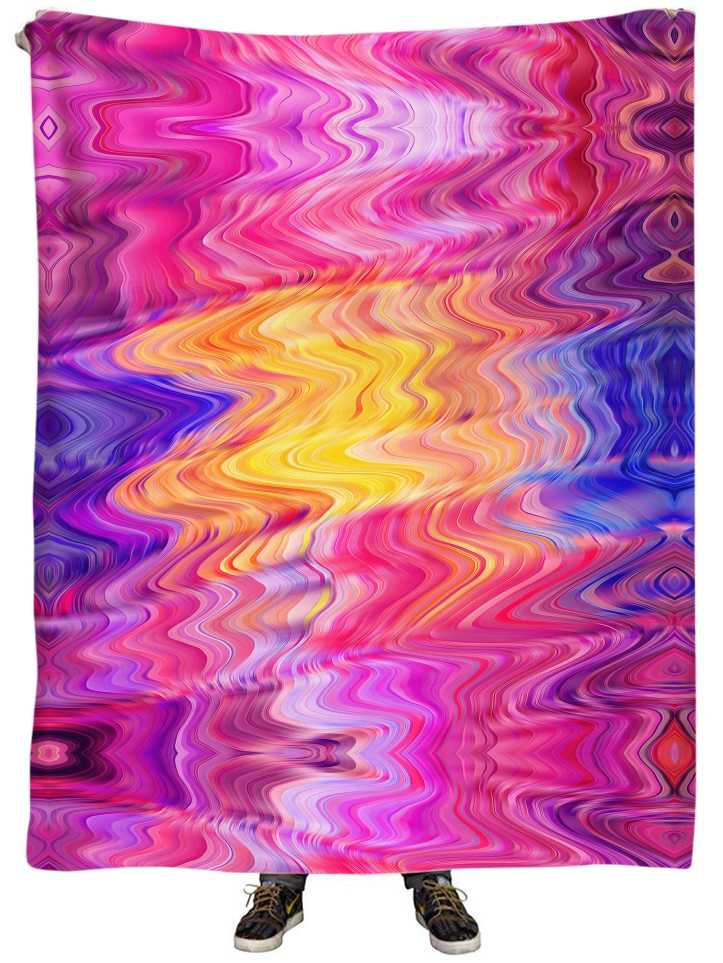 Psychedelic Aftershock Plush Blanket, Art Design Works, | iEDM