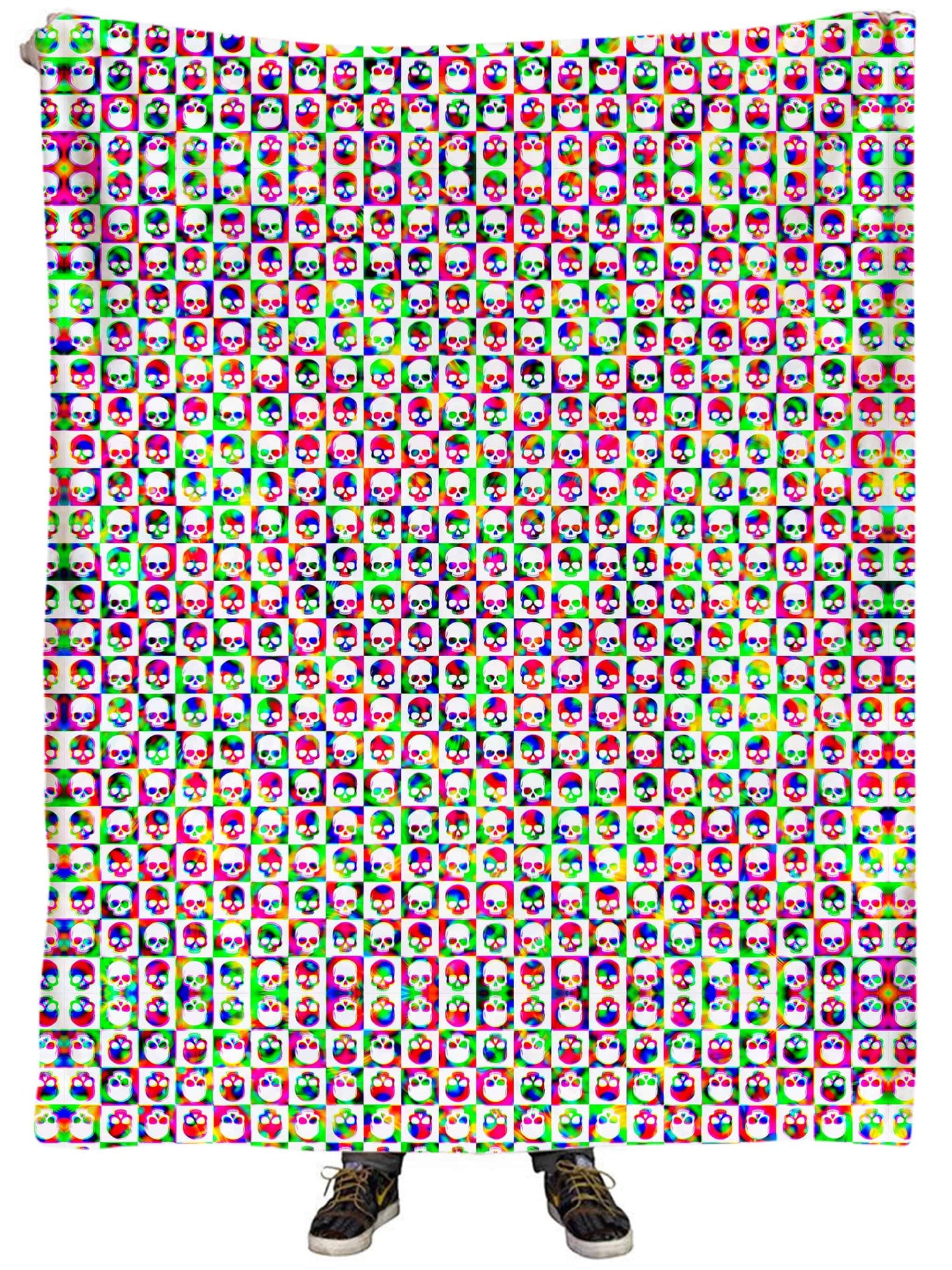 Skull Fam Green Plush Blanket, Art Design Works, | iEDM