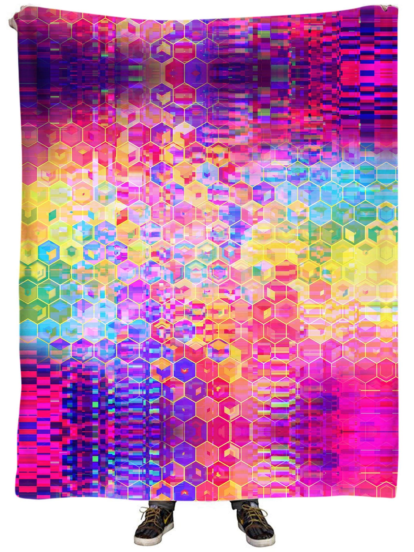 Spectral Cubes Plush Blanket, Art Design Works, | iEDM