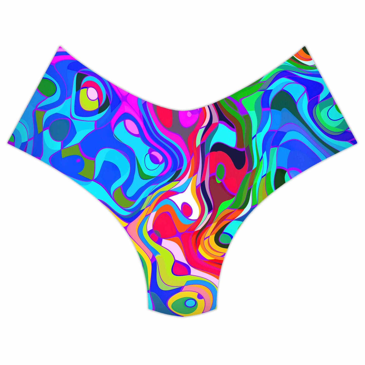 Rainbow Waves Booty Shorts, Art Design Works, | iEDM