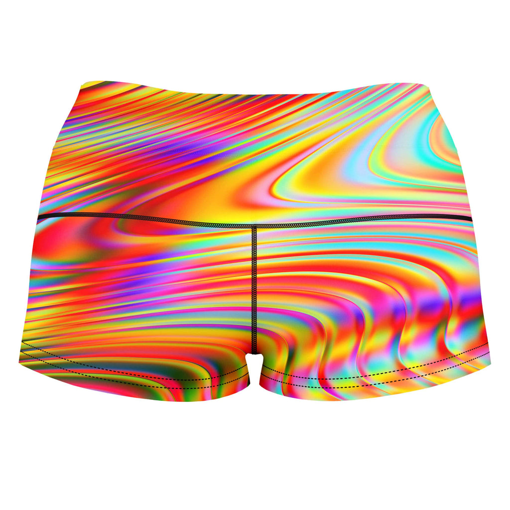Afternoon Delight High-Waisted Women's Shorts, Art Design Works, | iEDM