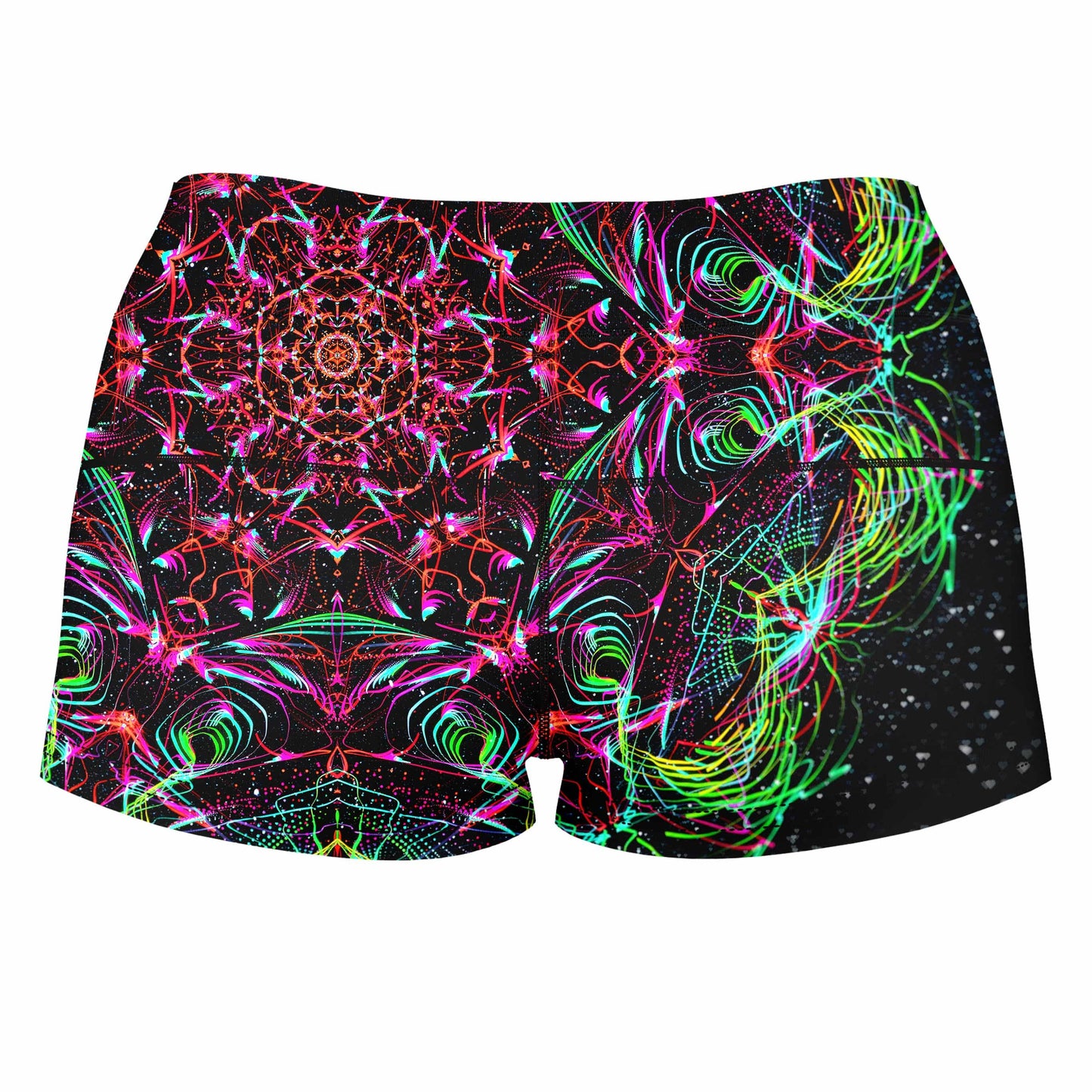 Galactic Portal High-Waisted Women's Shorts, Art Design Works, | iEDM