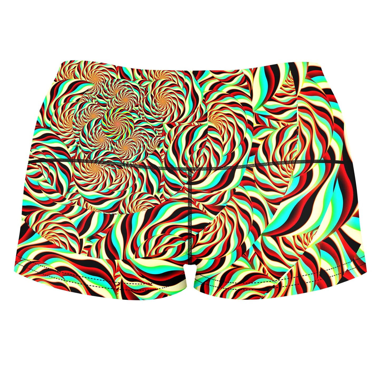 Horizon Trippy High-Waisted Women's Shorts, Art Design Works, | iEDM