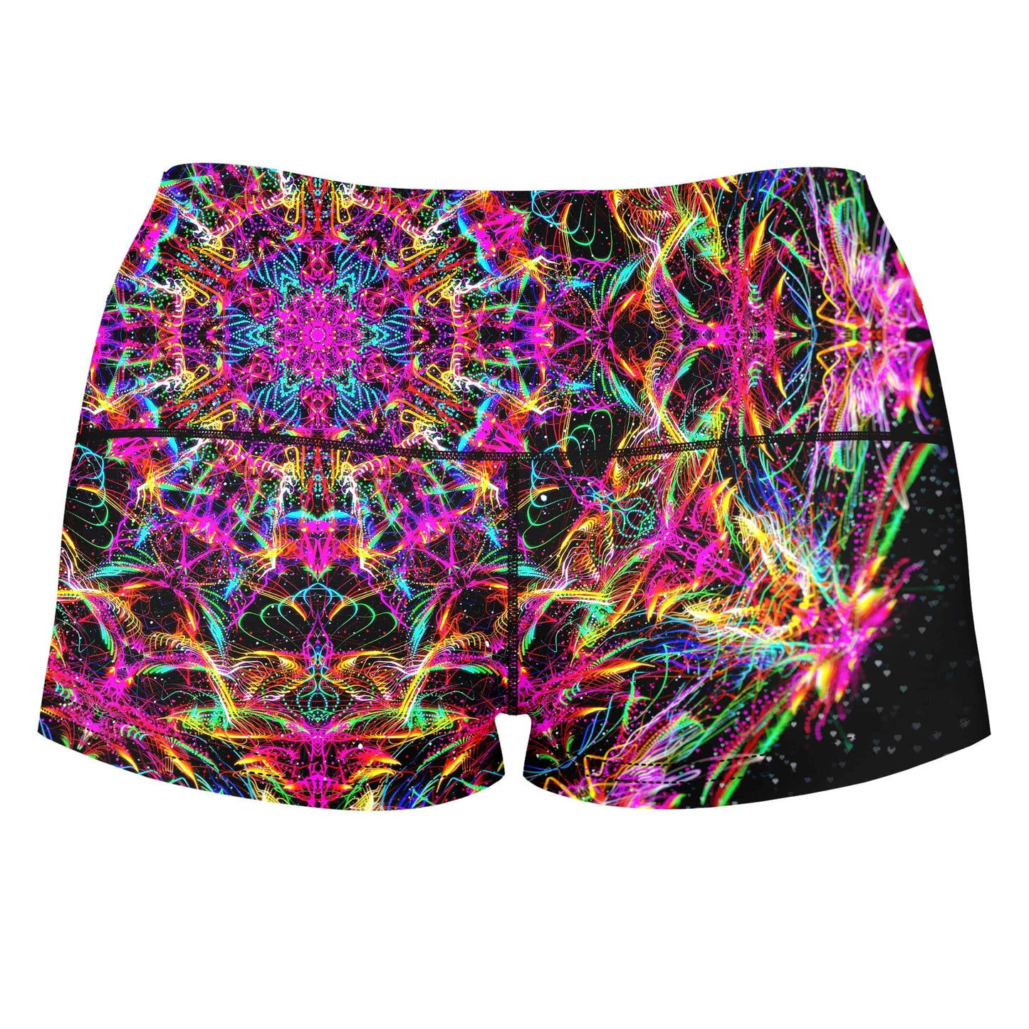 Pastel Warp High-Waisted Women's Shorts, Art Design Works, | iEDM