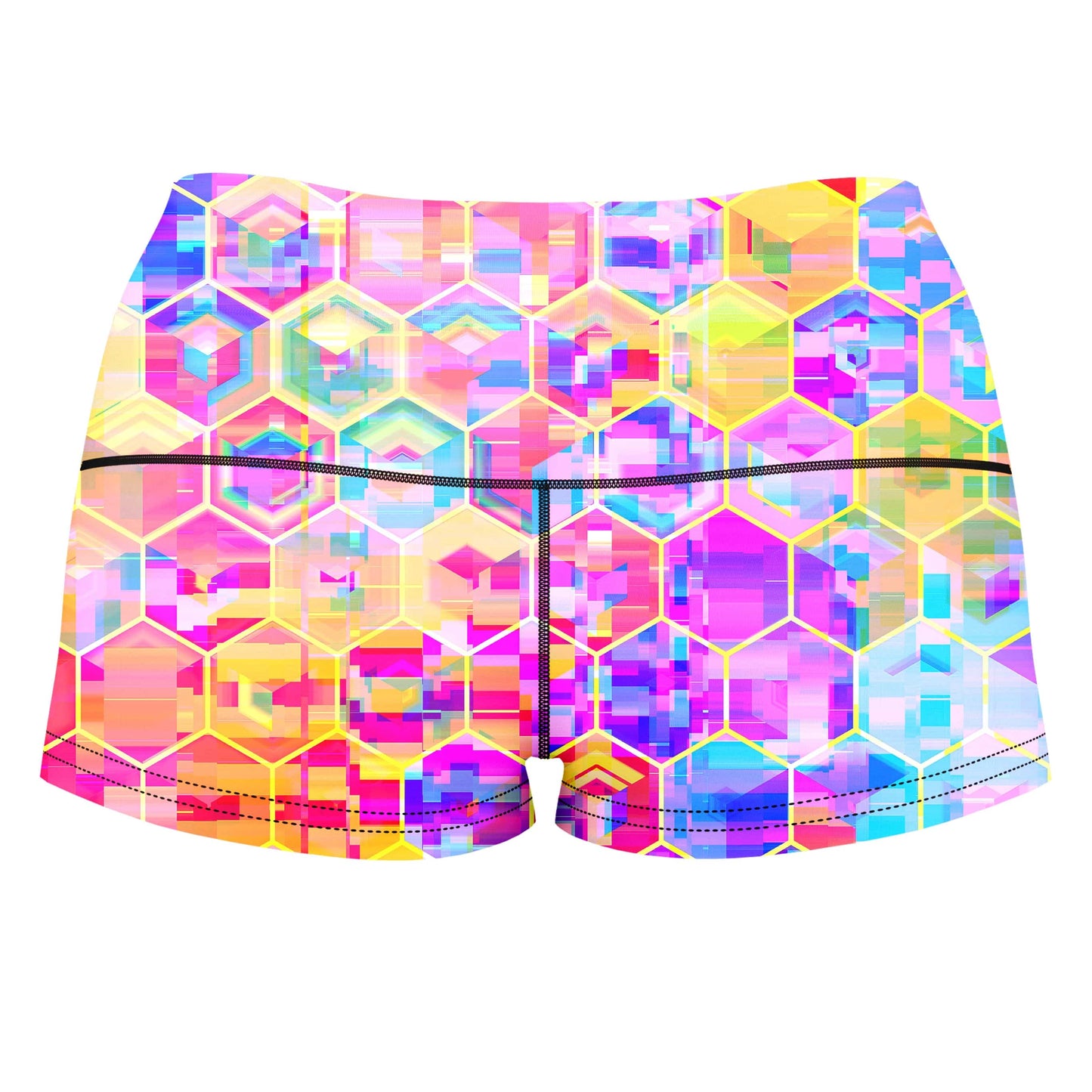 Spectral Cubes High-Waisted Women's Shorts, Art Design Works, | iEDM