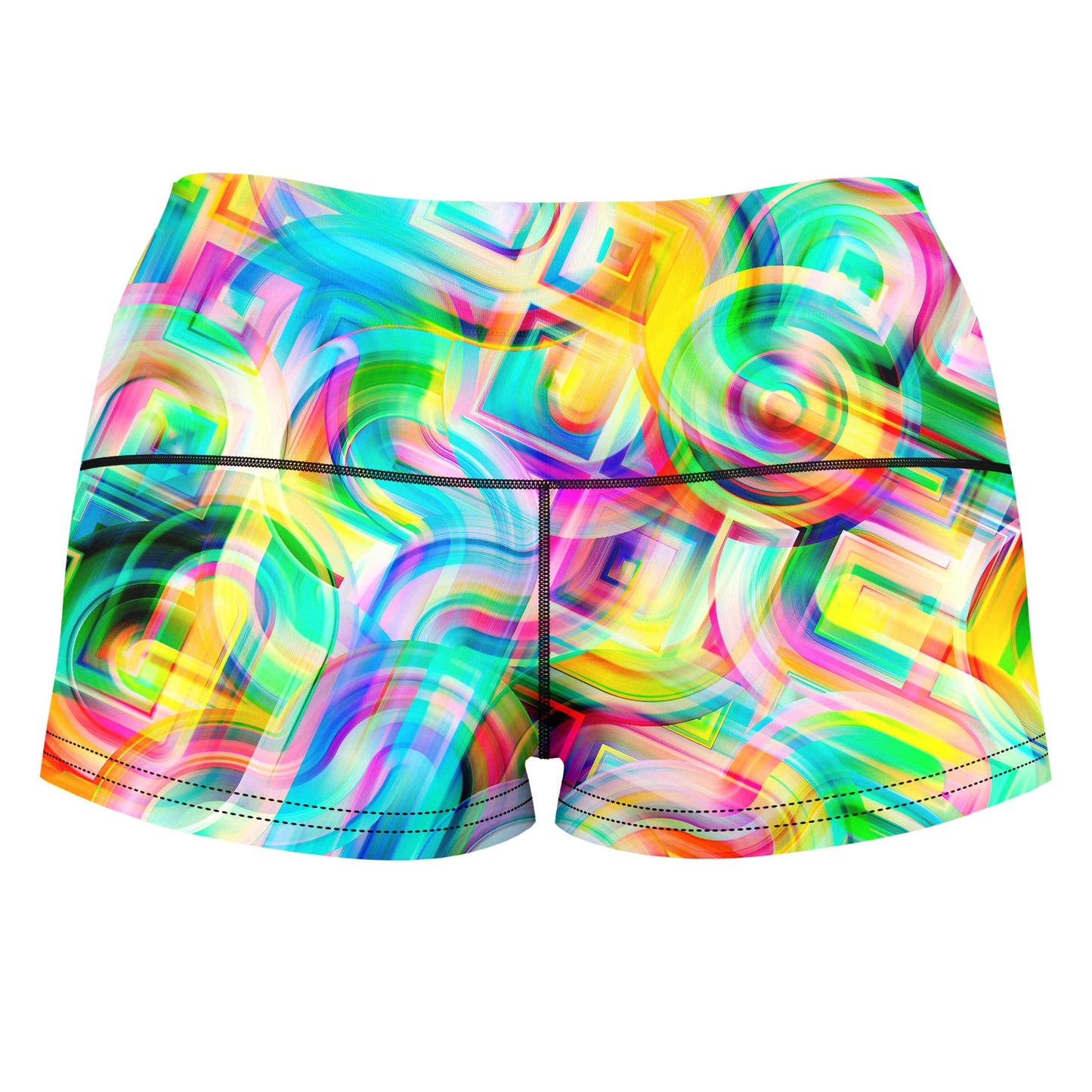 Tropical Nectar High-Waisted Women's Shorts, Art Design Works, | iEDM