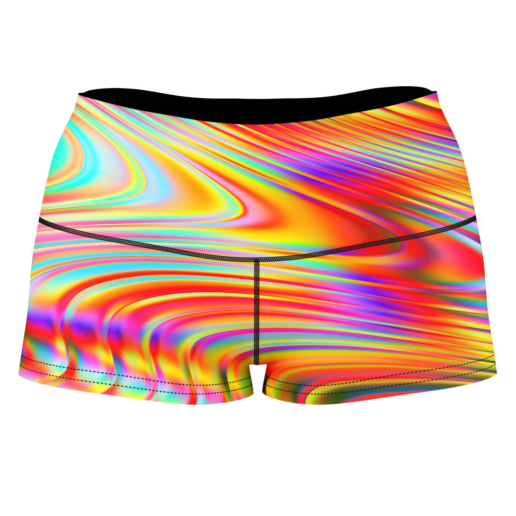 Afternoon Delight High-Waisted Women's Shorts, Art Design Works, | iEDM