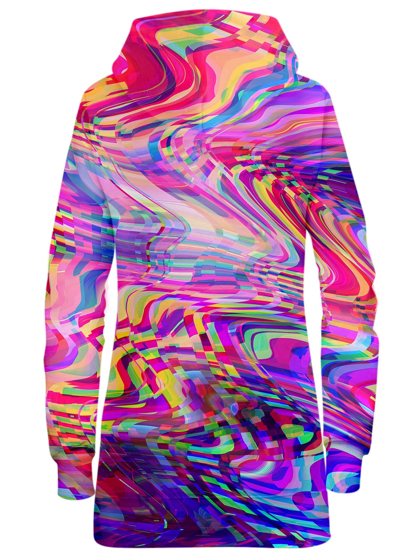 Glitch Waves Hoodie Dress, Art Design Works, | iEDM