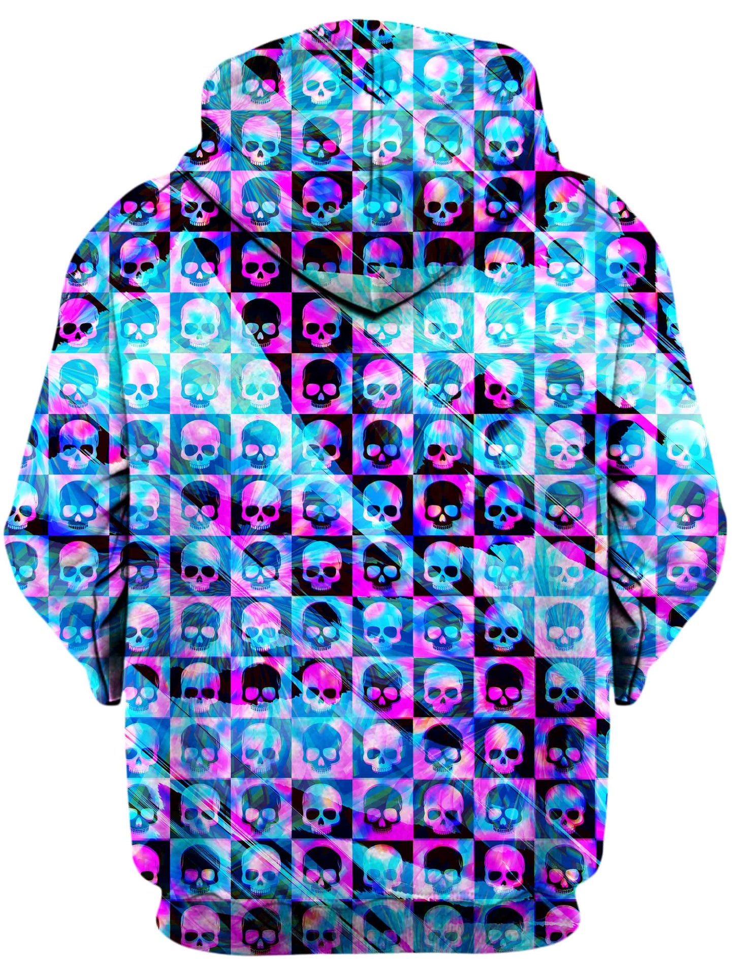 Skull Fam Blue Unisex Zip-Up Hoodie, Art Design Works, | iEDM