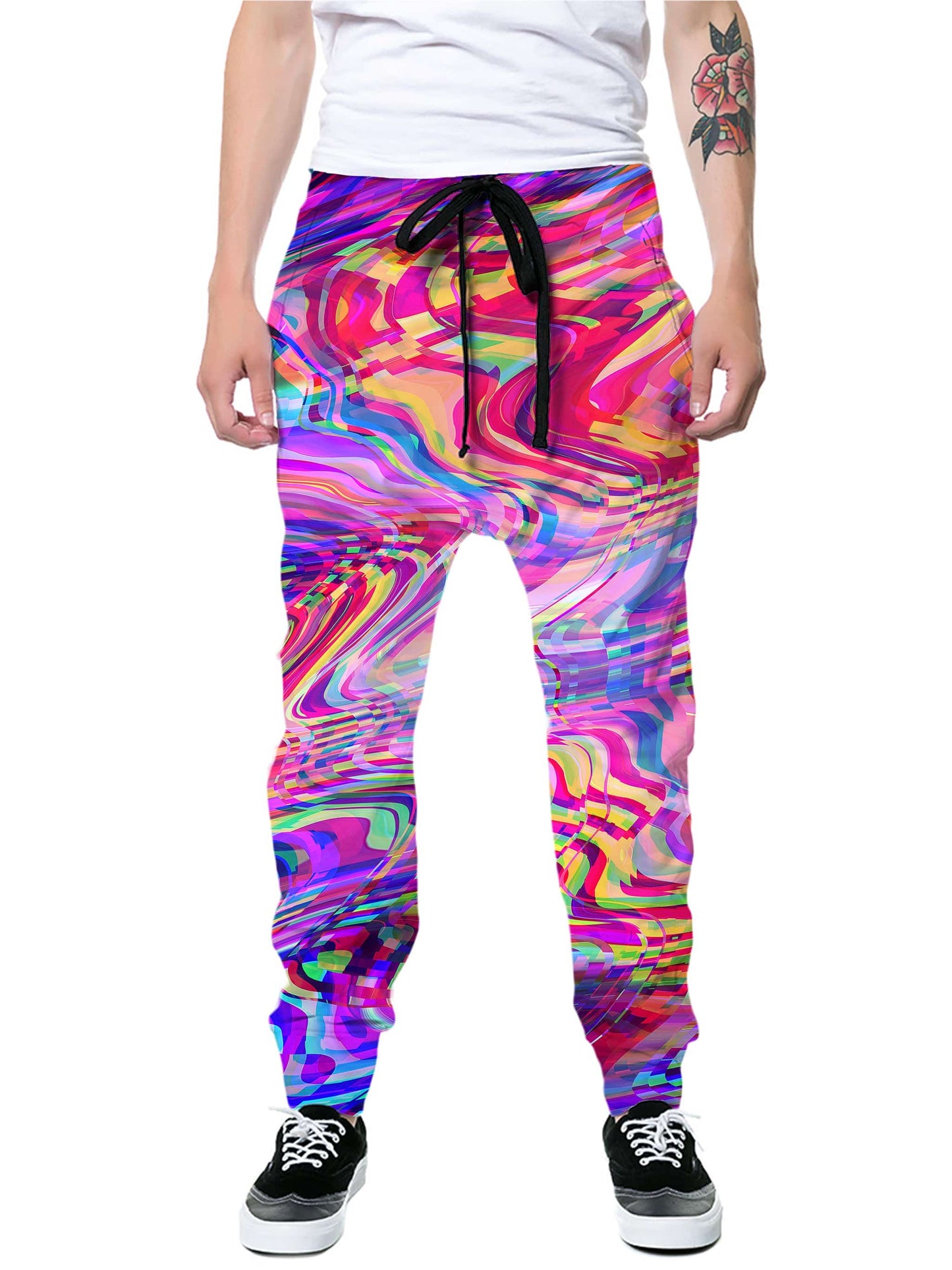 Glitch Waves Joggers, Art Design Works, | iEDM
