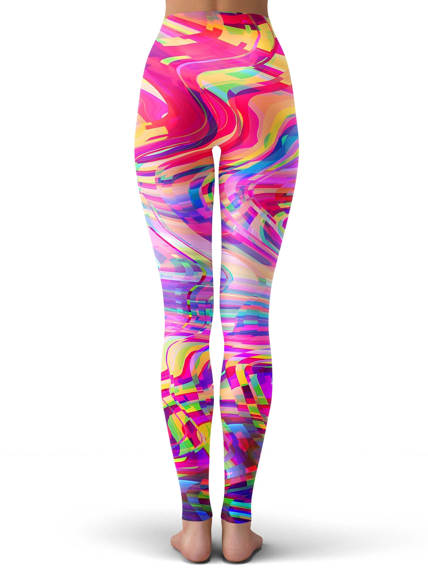 Glitch Waves Leggings, Art Design Works, | iEDM