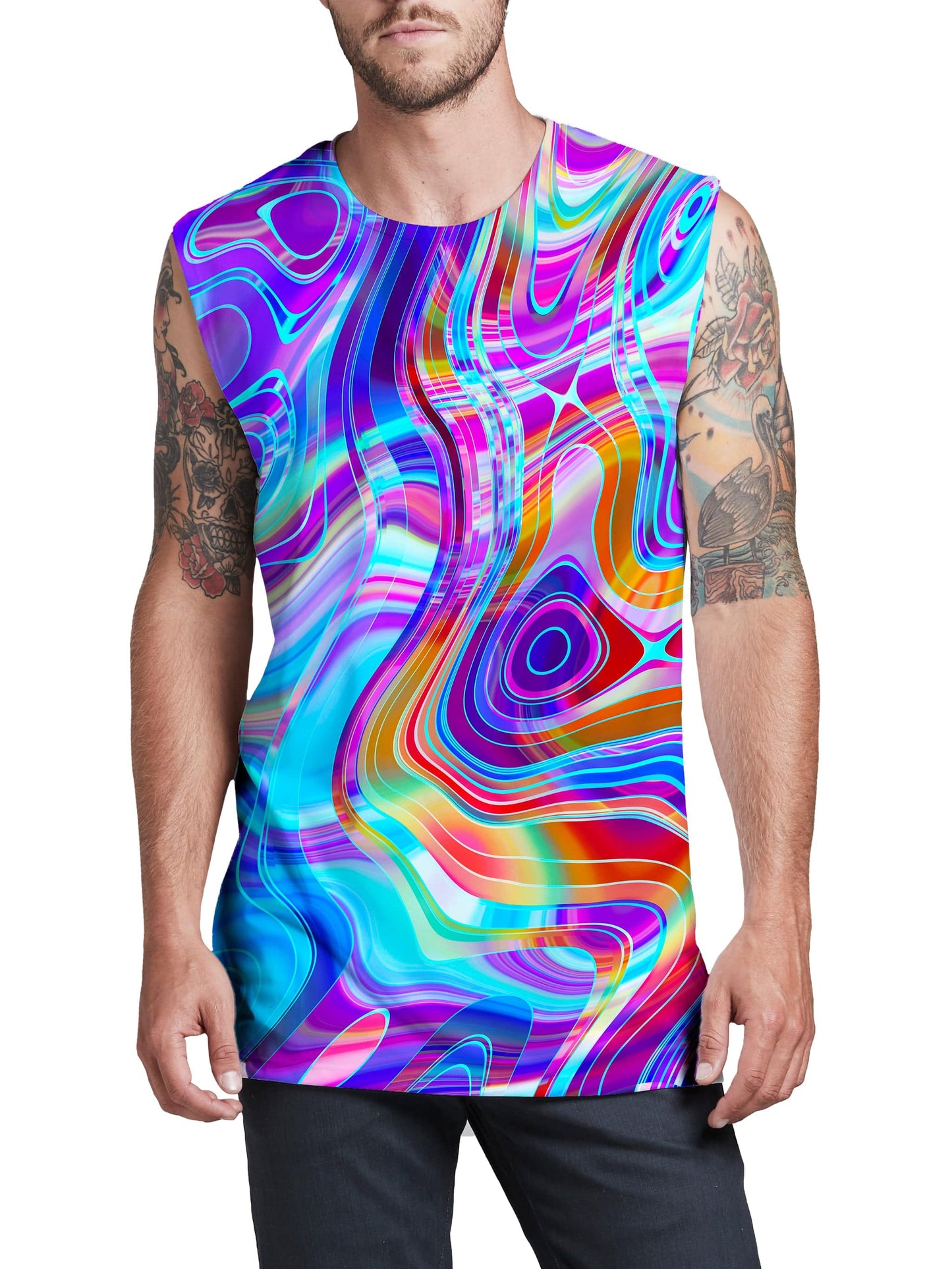 Aqua Realm Men's Muscle Tank, Art Design Works, | iEDM