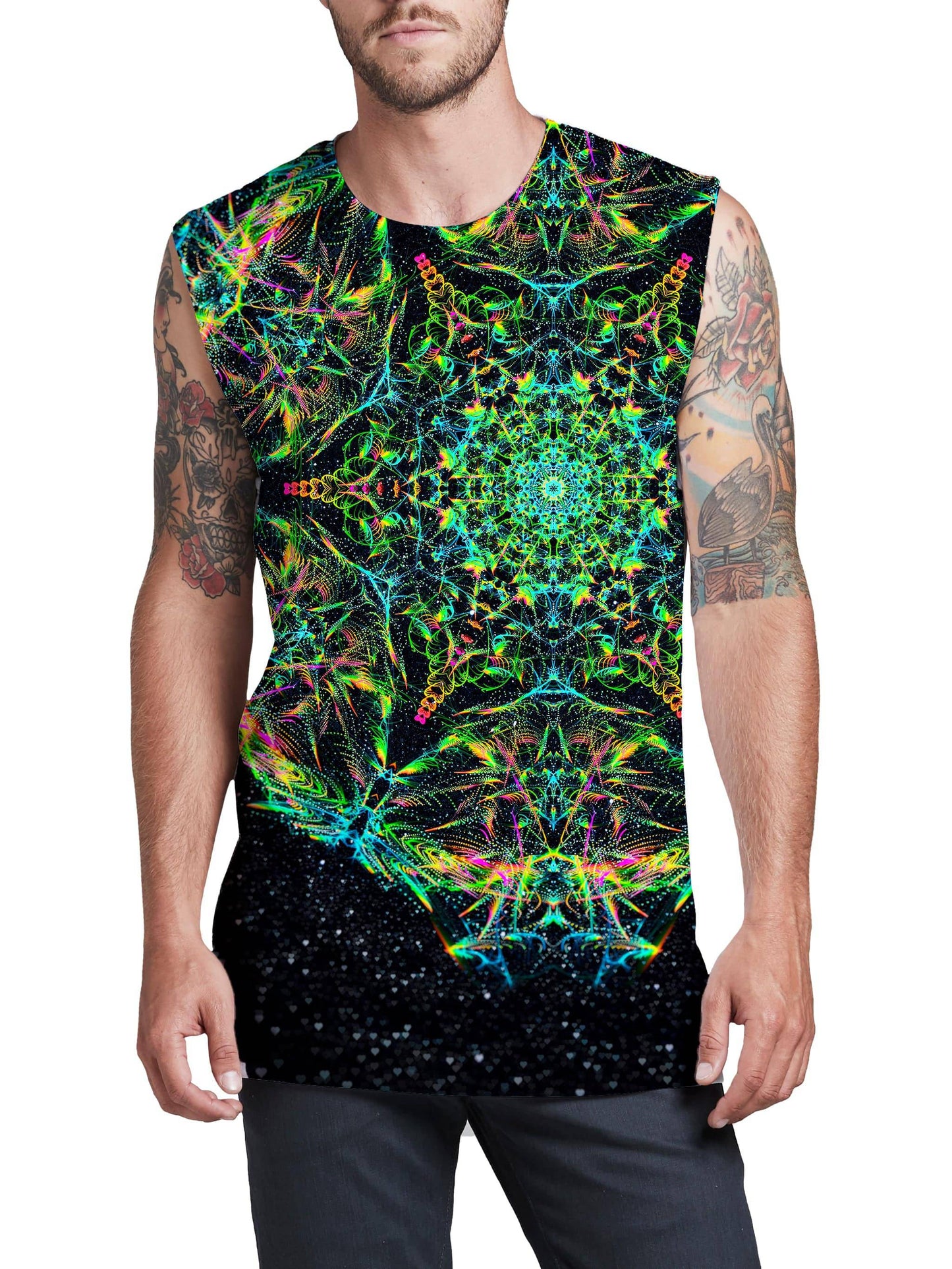 Green Prism Men's Muscle Tank, Art Design Works, | iEDM