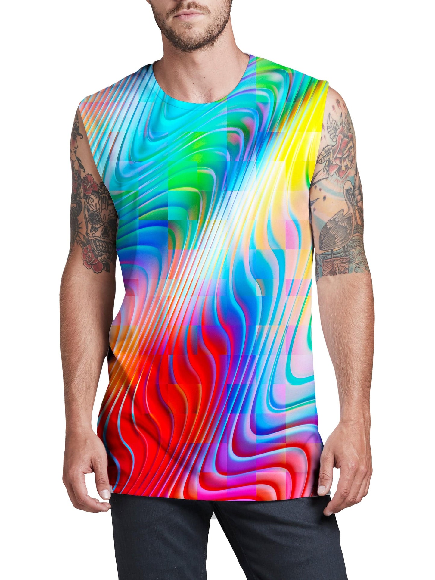 Rainbow Prism Men's Muscle Tank, Art Design Works, | iEDM