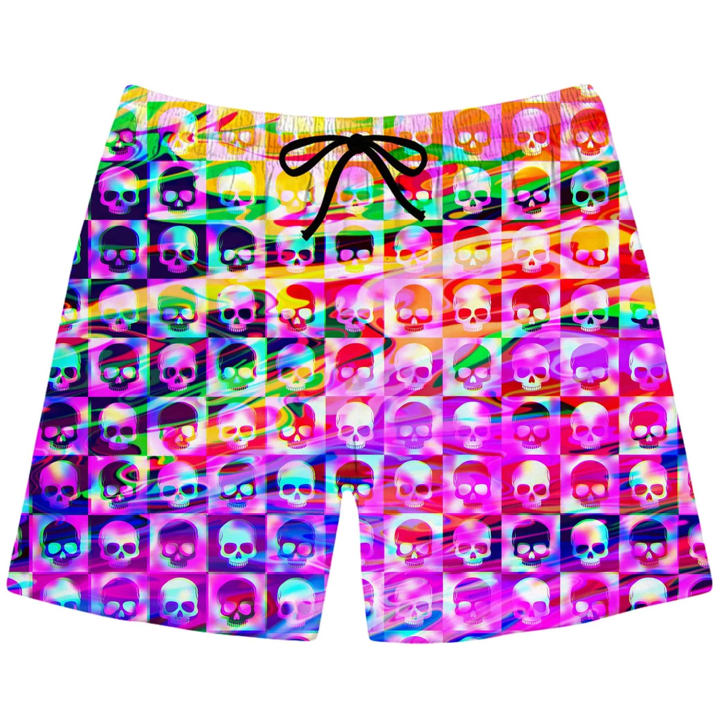 Skull Fam Purple Swim Trunks, Art Design Works, | iEDM