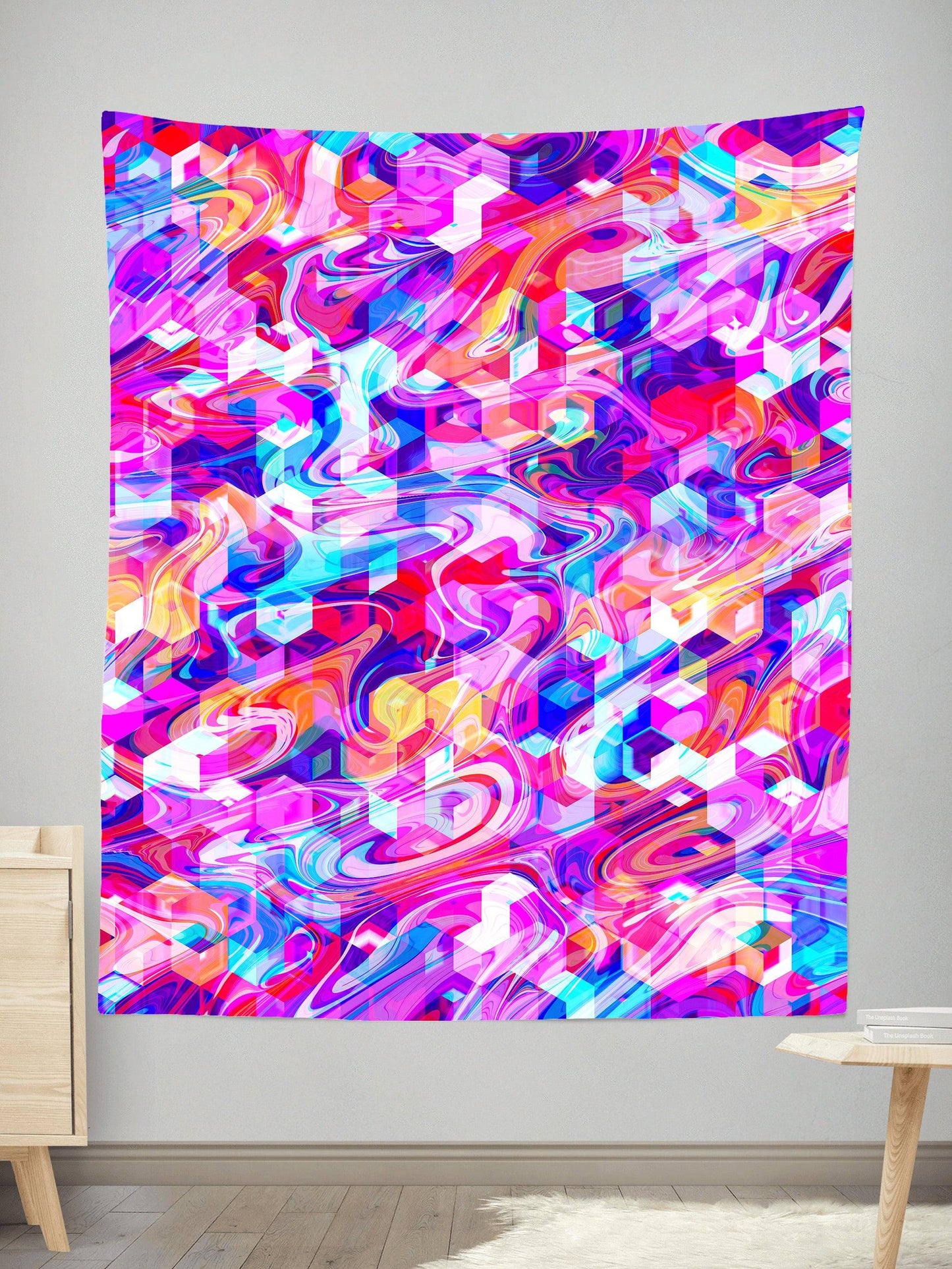Cubic Drop Tapestry, Art Design Works, | iEDM