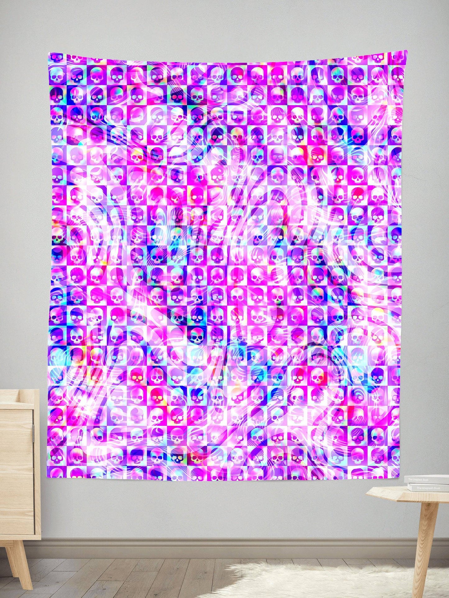 Skull Fam Pink Tapestry, Art Design Works, | iEDM