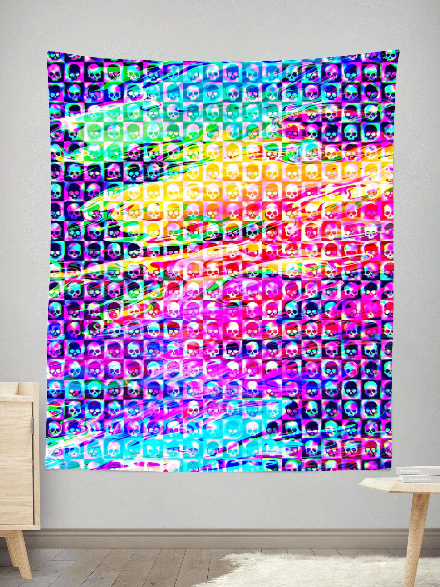 Skull Fam Purple Tapestry, Art Design Works, | iEDM