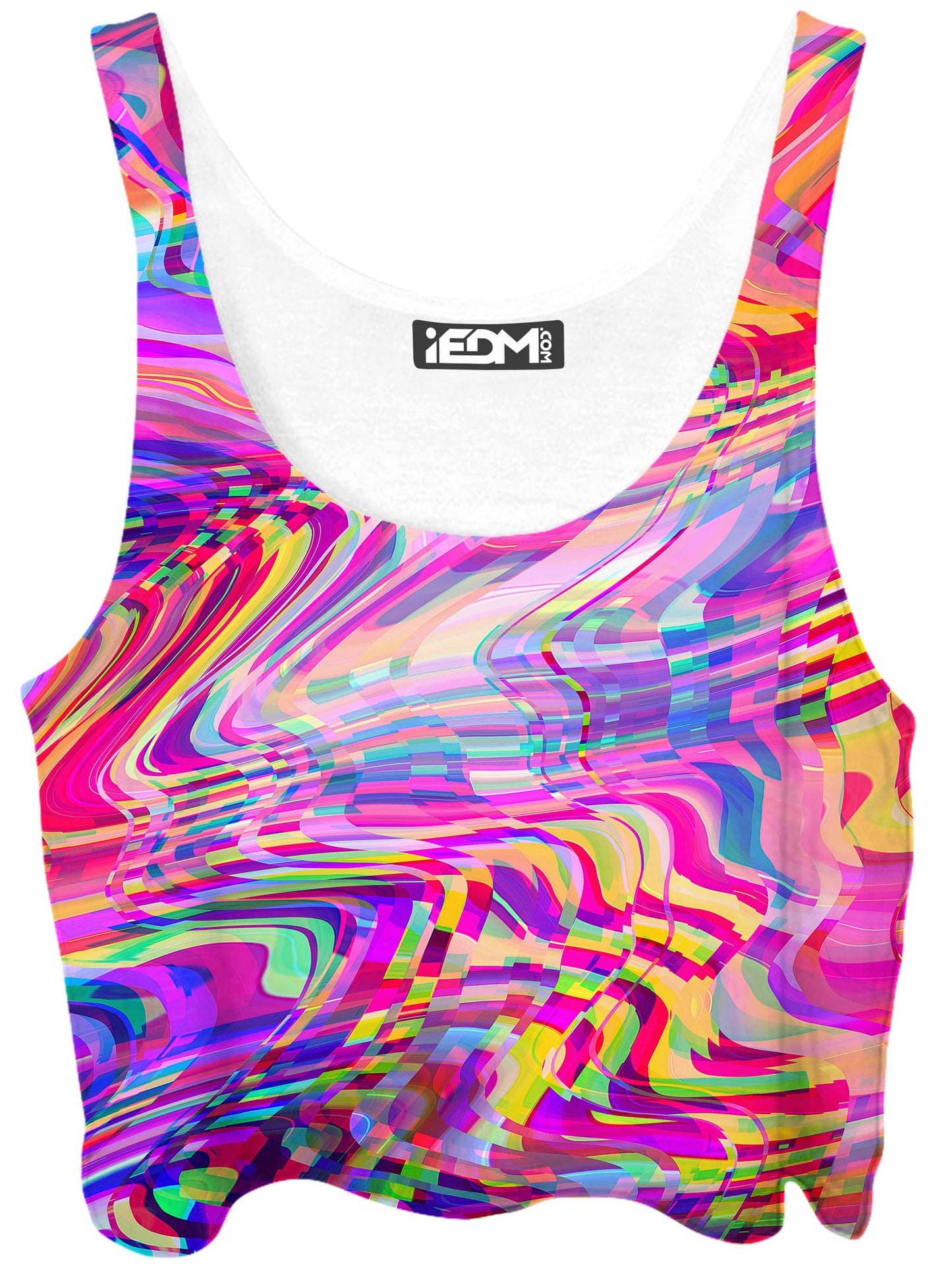 Glitch Waves Crop Top, Art Design Works, | iEDM