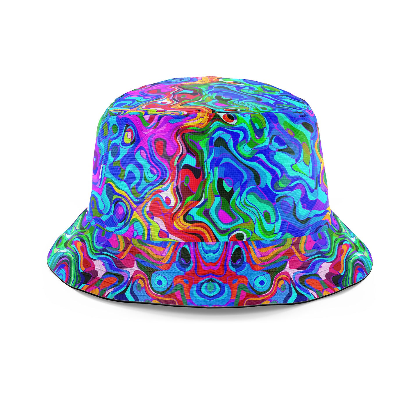 Rainbow Waves Bucket Hat, Art Design Works, | iEDM