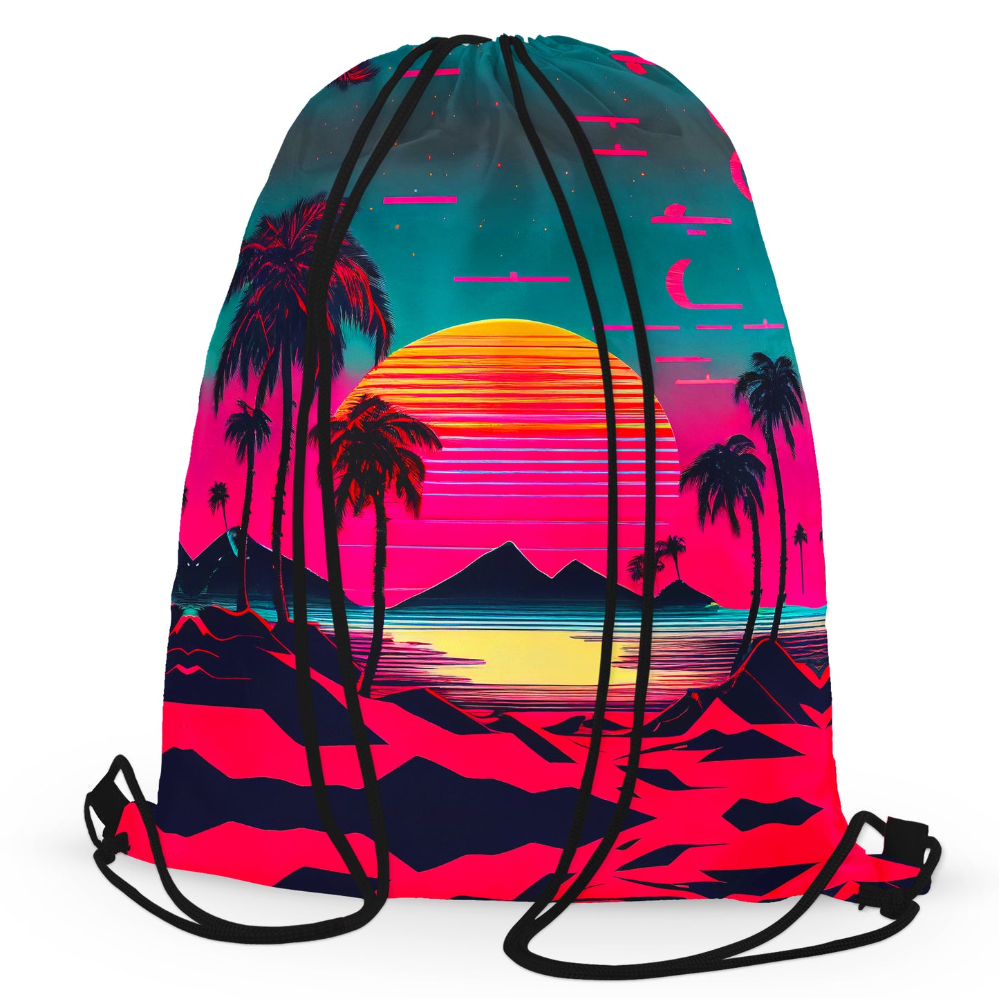 Beach Sunset Drawstring Bag, iEDM, | iEDM