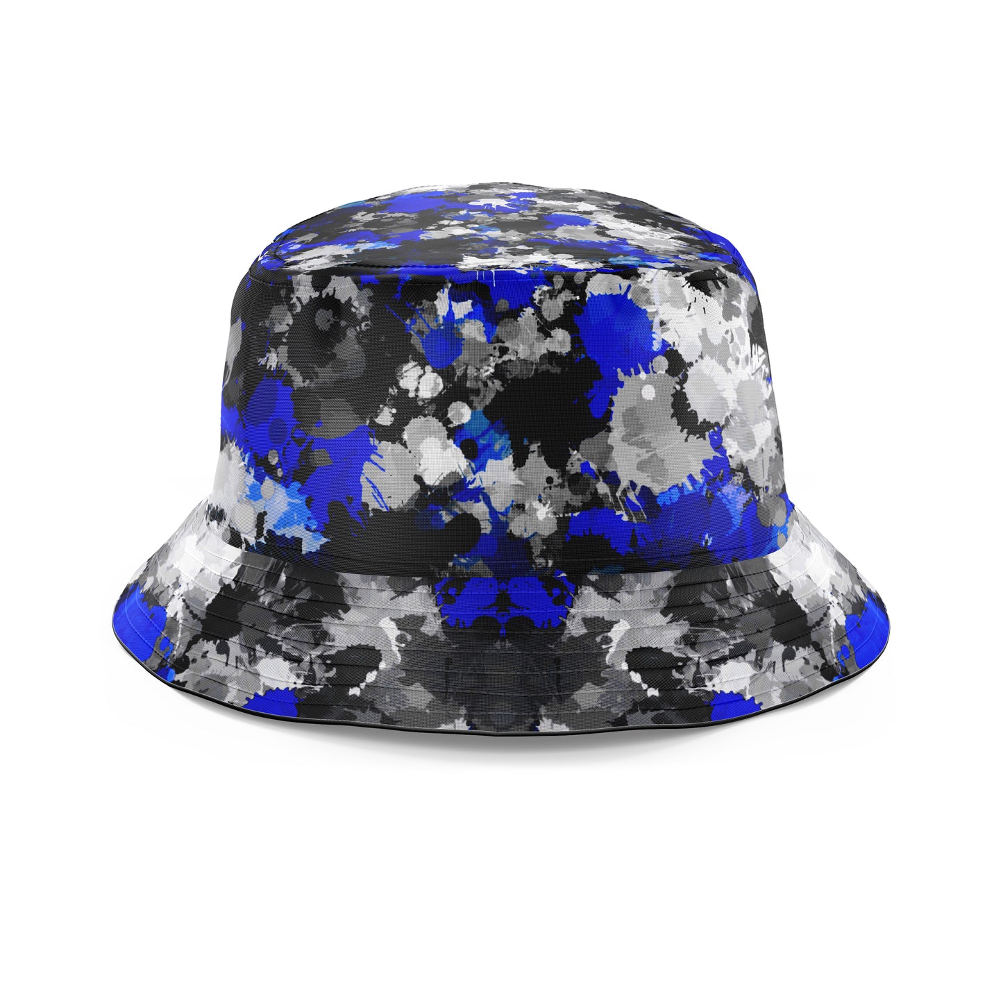 Blue and Grey Paint Splatter Bucket Hat, Big Tex Funkadelic, | iEDM