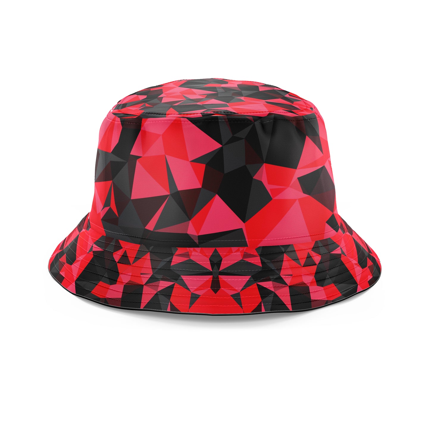 Red and Black Geo Bucket Hat, Big Tex Funkadelic, | iEDM