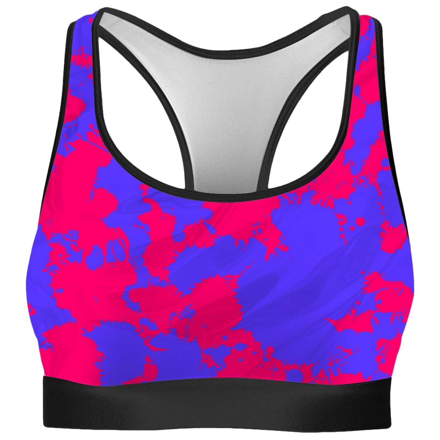 Pink and Violet Paint Splatter Rave Bra, Big Tex Funkadelic, | iEDM