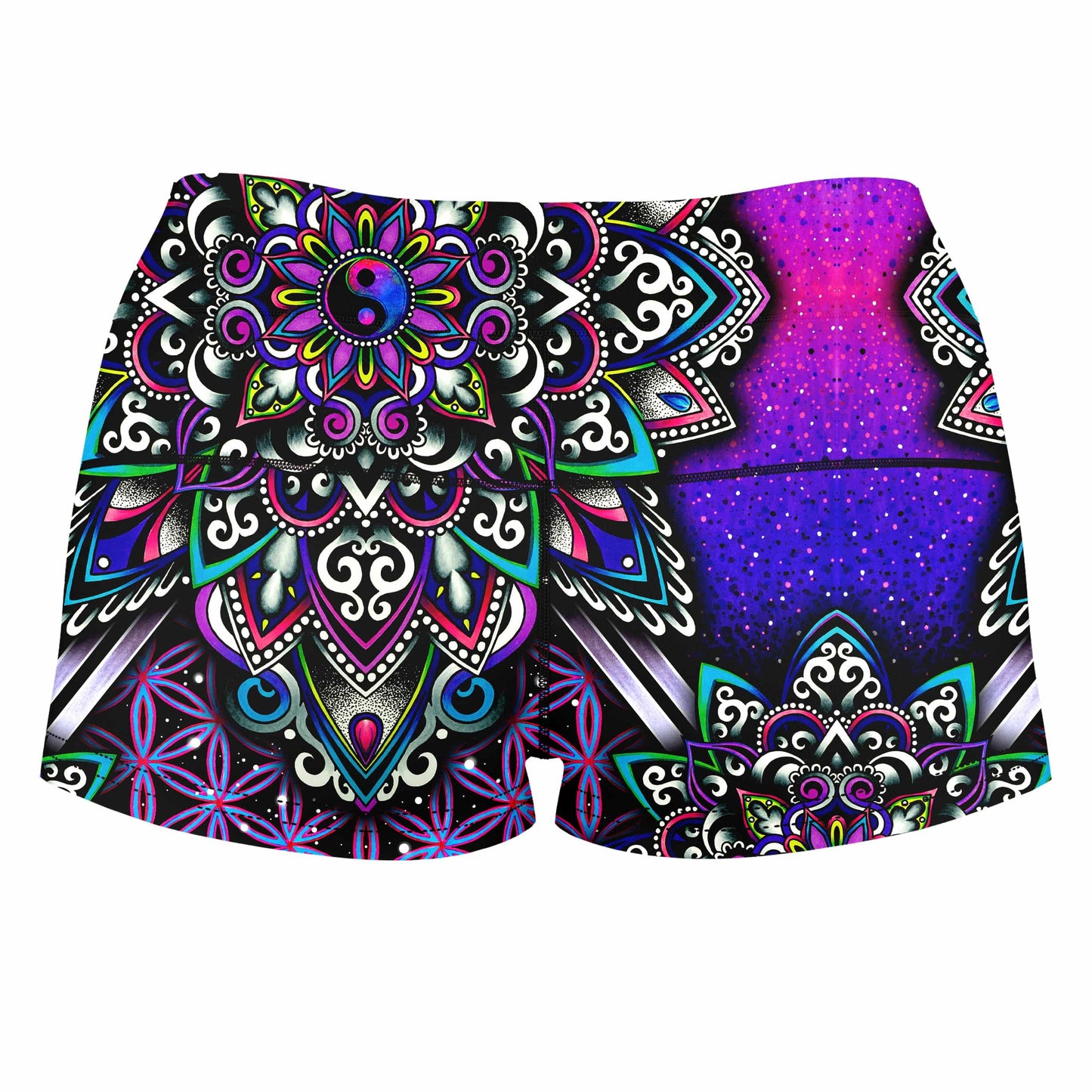 Blooming Balance High-Waisted Women's Shorts, BrizBazaar, | iEDM