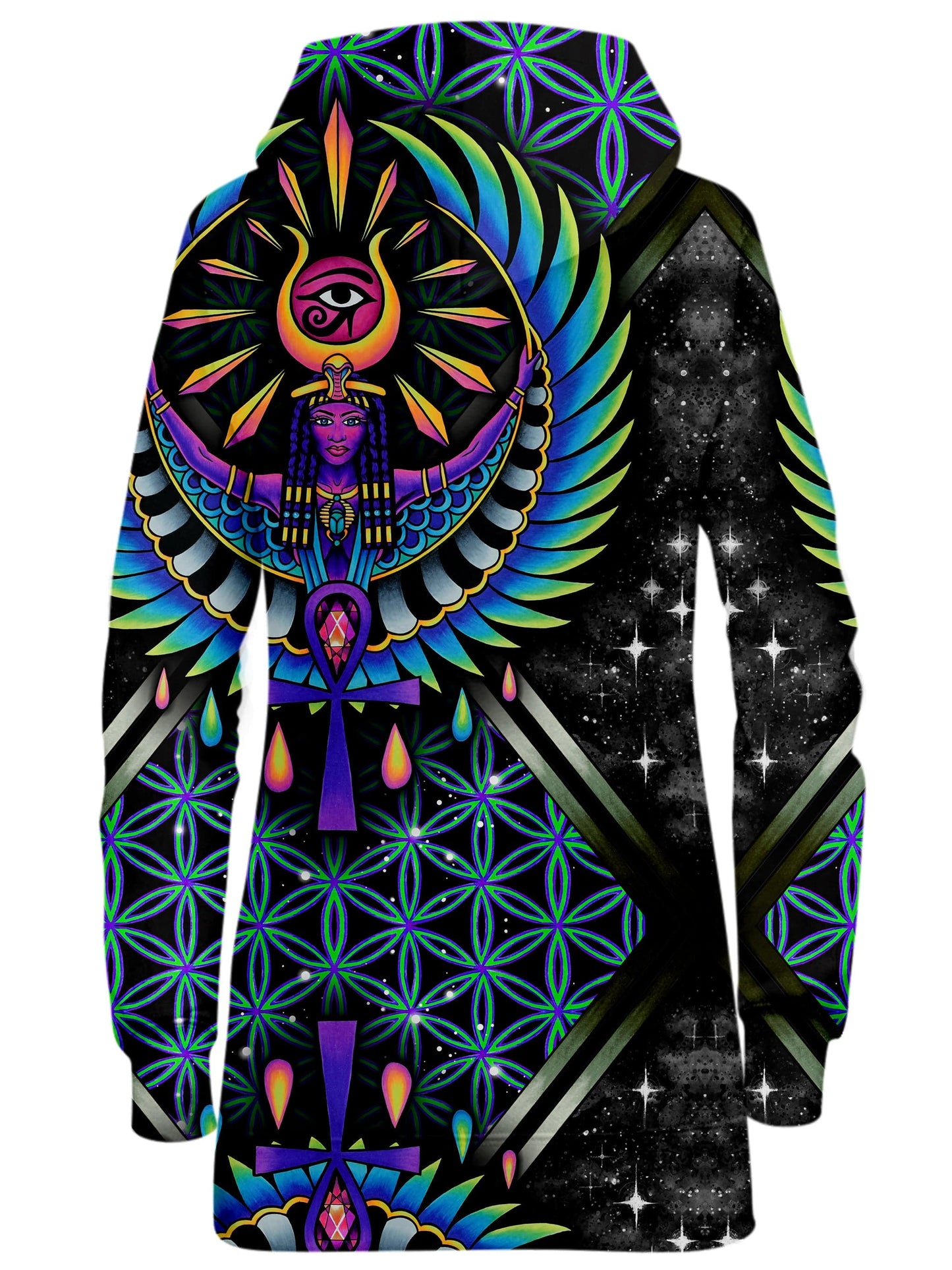 Isis Blue Hoodie Dress, BrizBazaar, | iEDM