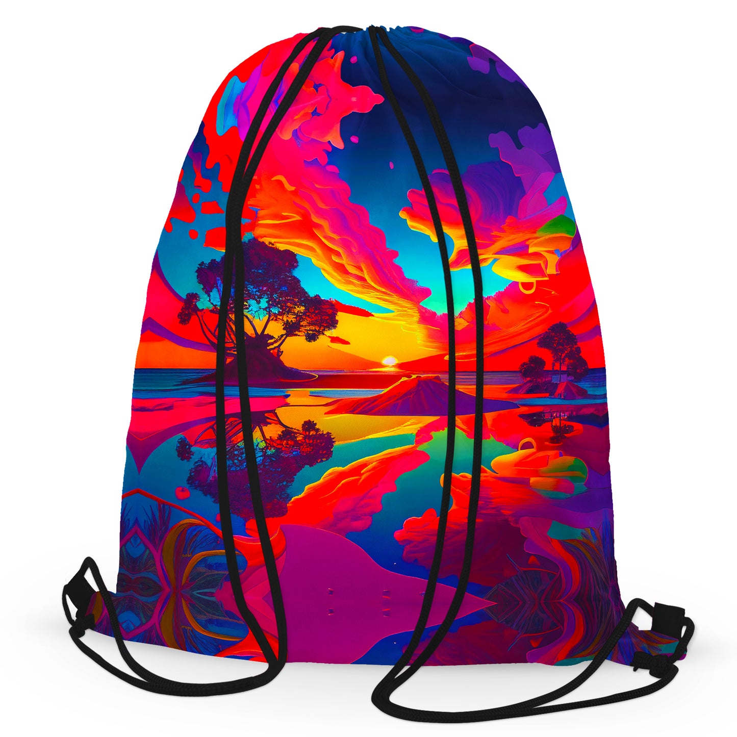 Psychdelic Sunset 03 Drawstring Bag, iEDM, | iEDM