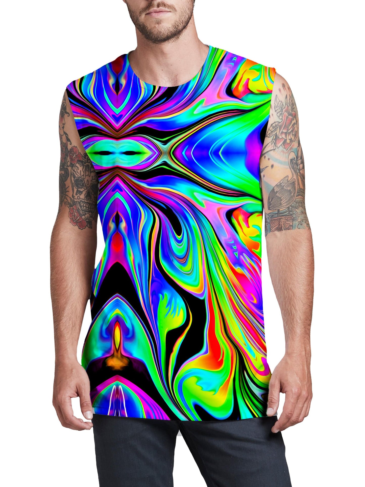 Macro Dose Men's Muscle Tank, Psychedelic Pourhouse, | iEDM