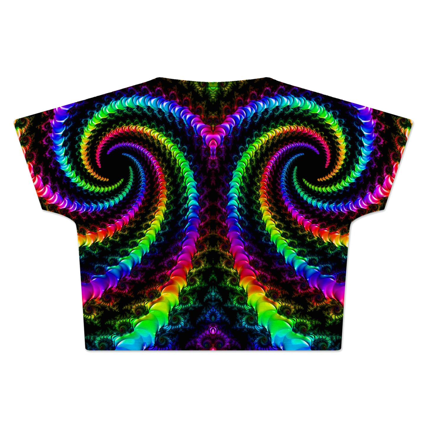 Fractaled Vision Crop Tee, Psychedelic Pourhouse, | iEDM