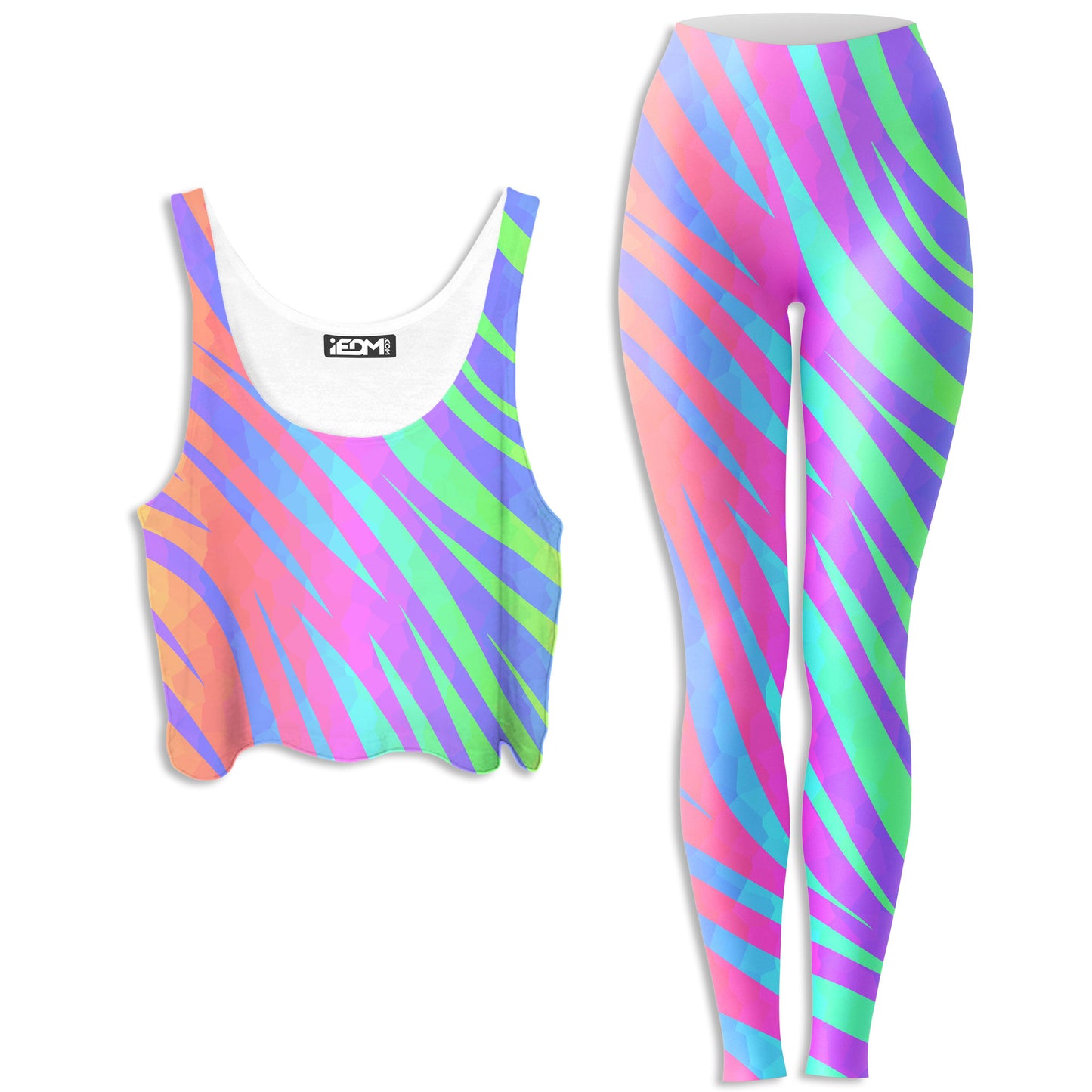 Jungle Print Crop Top and Leggings Combo, Sartoris Art, | iEDM