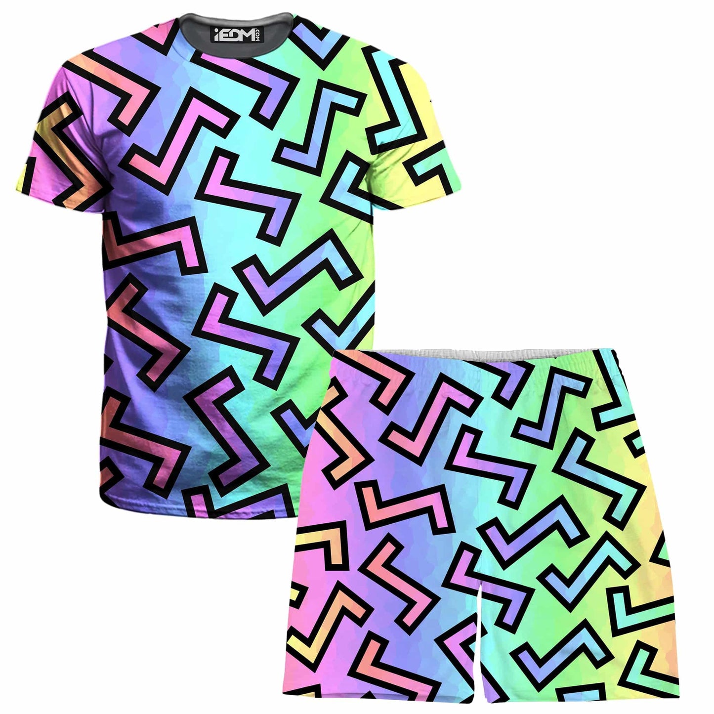 80s Rainbow T-Shirt and Shorts Combo, Sartoris Art, | iEDM