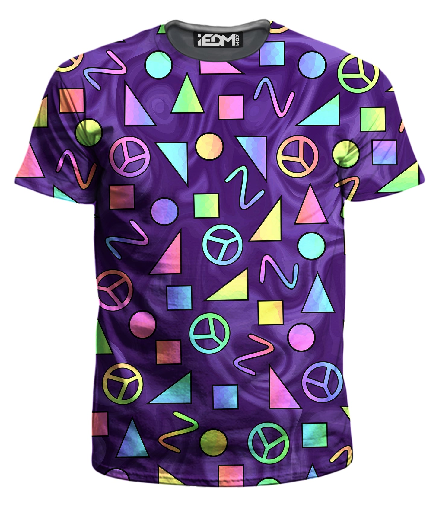 Retro Shapes Peace Symbols Purple Men's T-Shirt, Sartoris Art, | iEDM