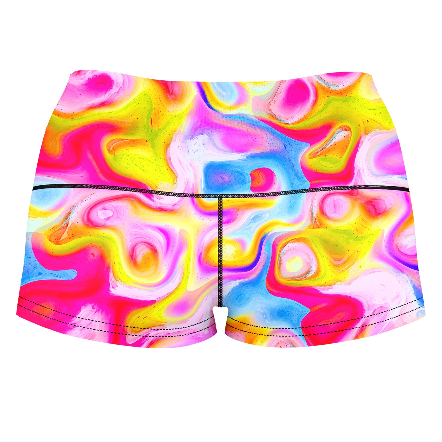 Cotton Candy High-Waisted Women's Shorts, Sartoris Art, | iEDM