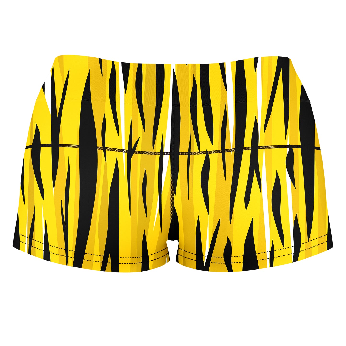 Tiger Markings High-Waisted Women's Shorts, Sartoris Art, | iEDM