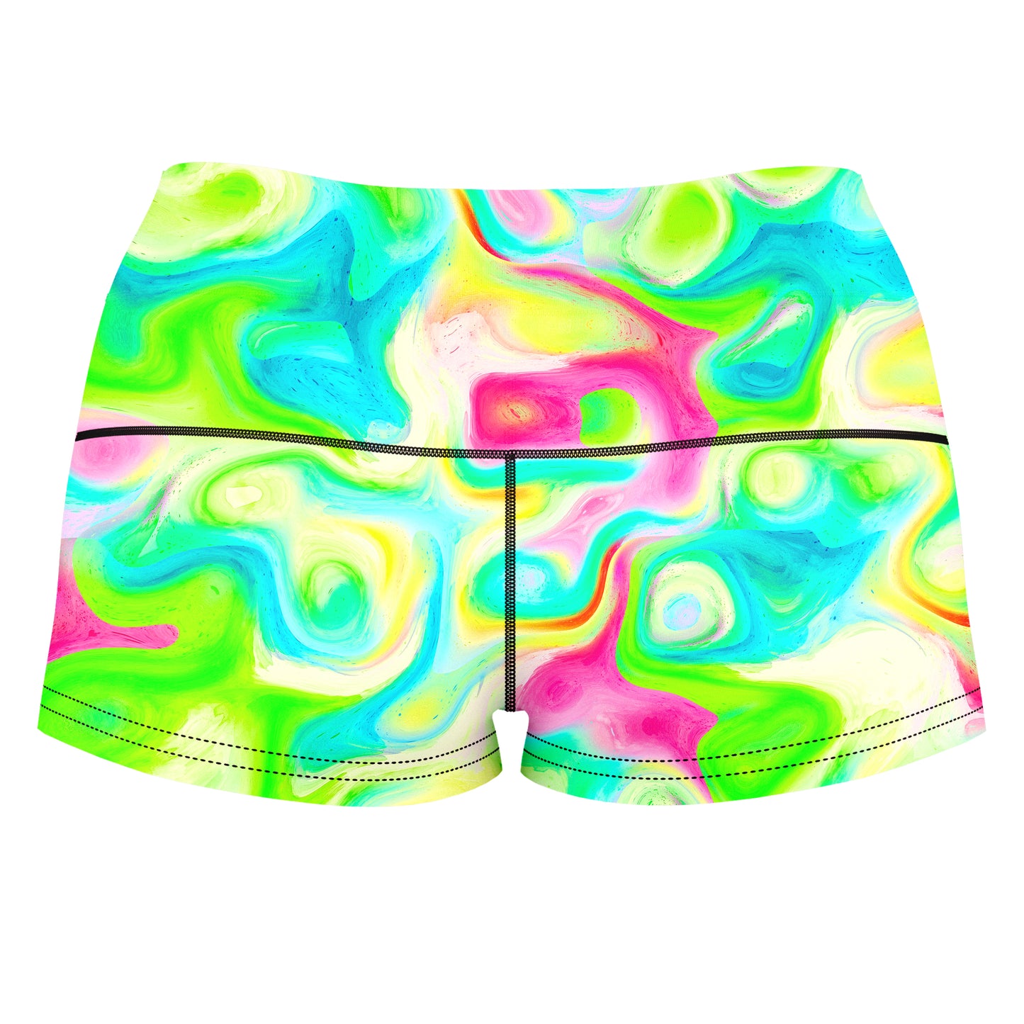 Watercolor Dreams High-Waisted Women's Shorts, Sartoris Art, | iEDM