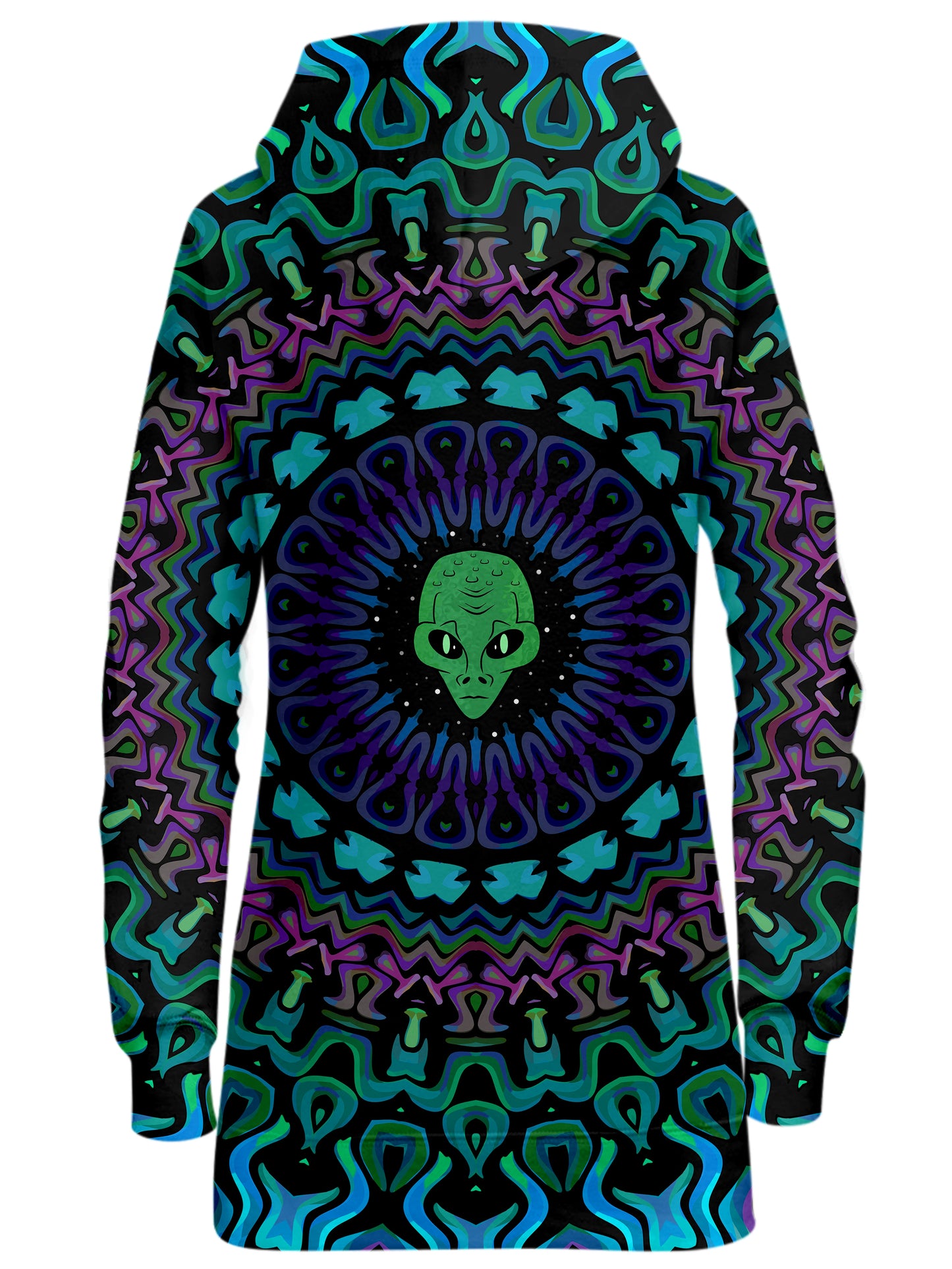 Alien Kaleidoscope Hoodie Dress, Sartoris Art, | iEDM
