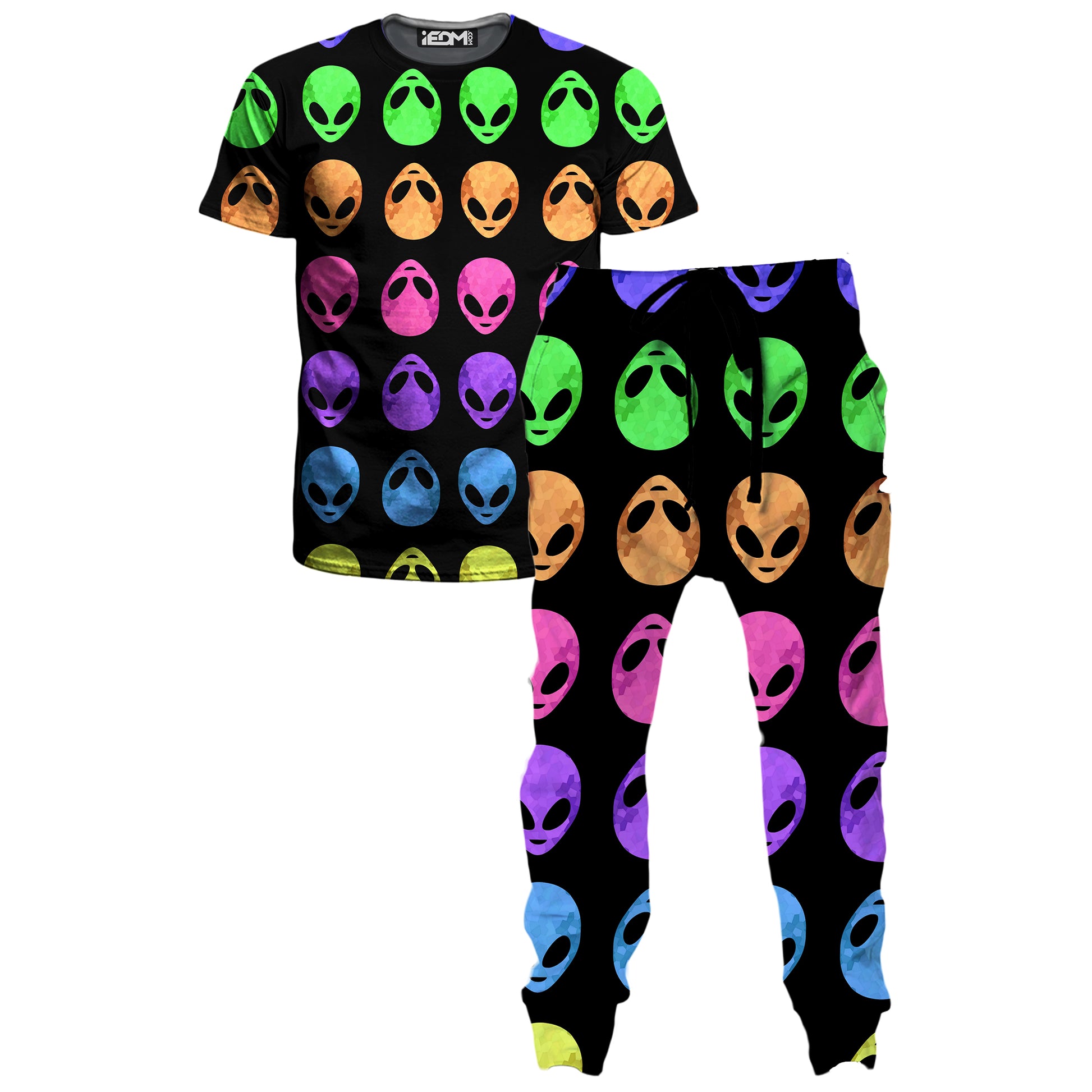 Alien Pattern T-Shirt and Joggers Combo, Sartoris Art, | iEDM