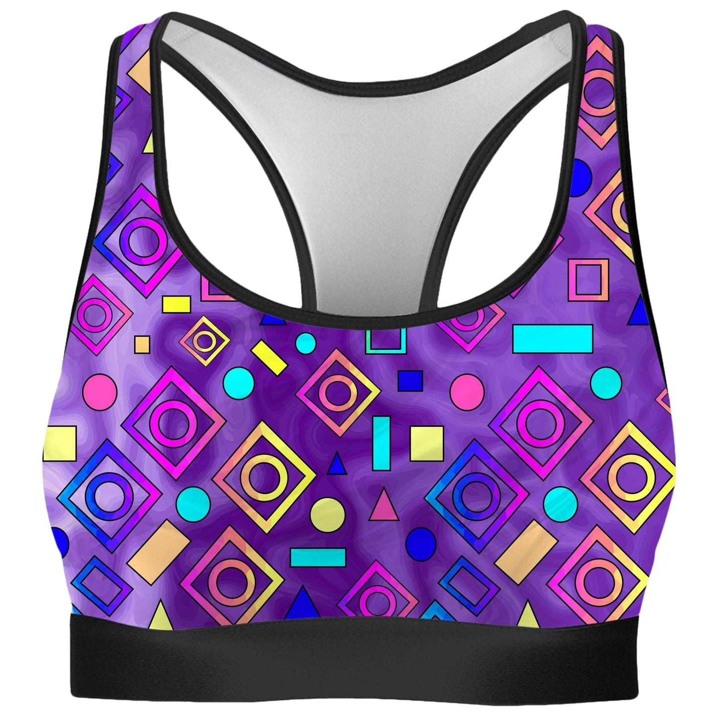 Geometric On Purple Rave Bra, Sartoris Art, | iEDM