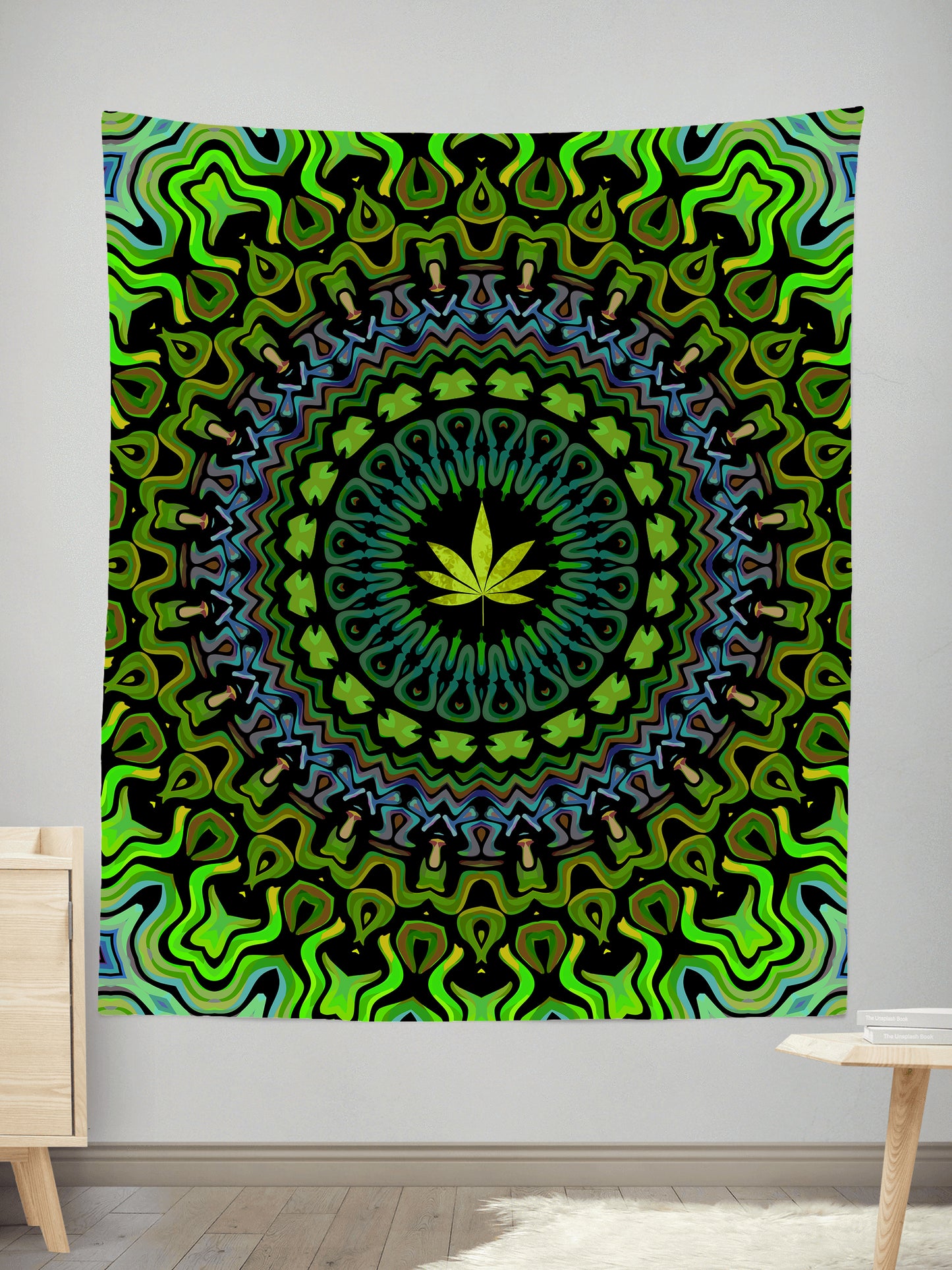 Marijuana Kaleidoscope Tapestry, Sartoris Art, | iEDM