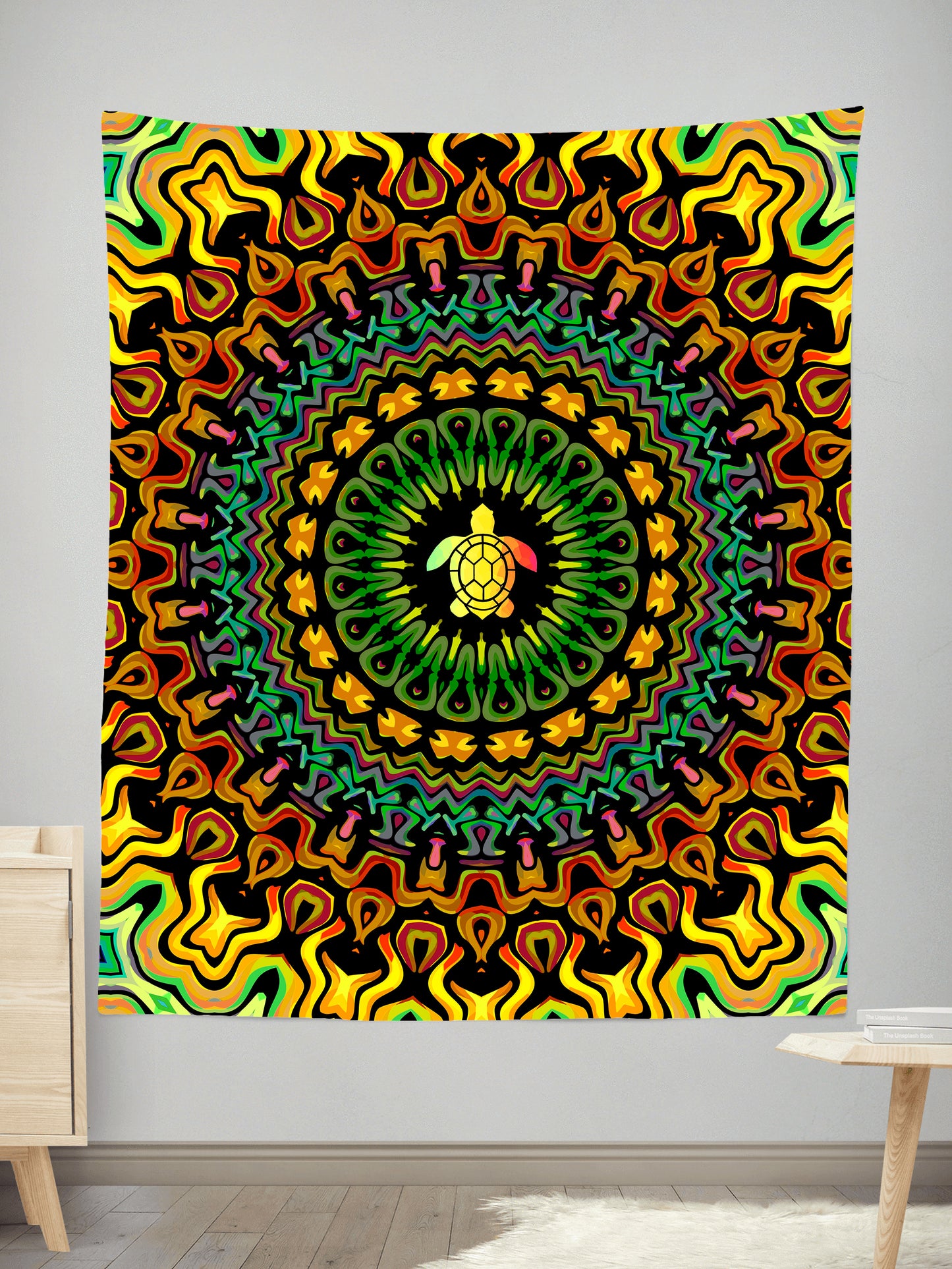 Turtle Kaleidoscope Tapestry, Sartoris Art, | iEDM