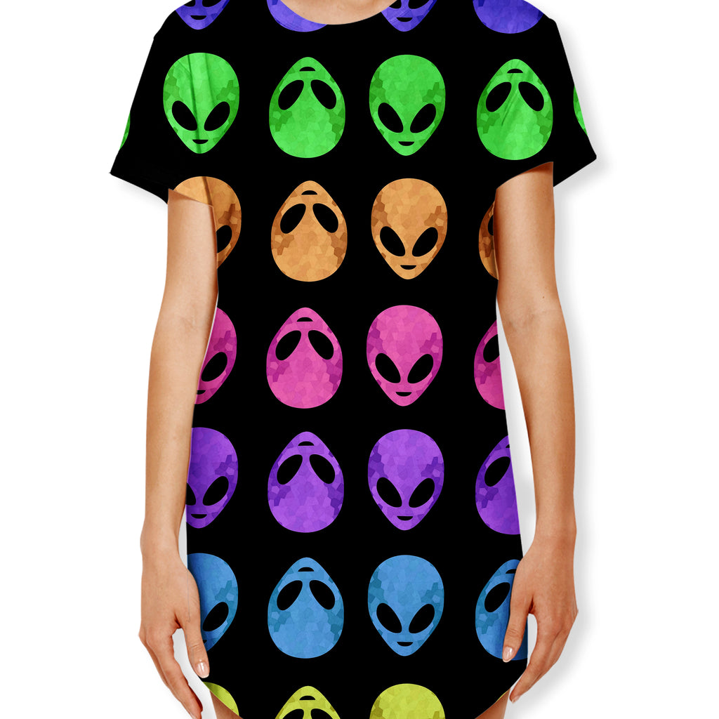 Alien Pattern Drop Cut Unisex T-Shirt, Sartoris Art, | iEDM
