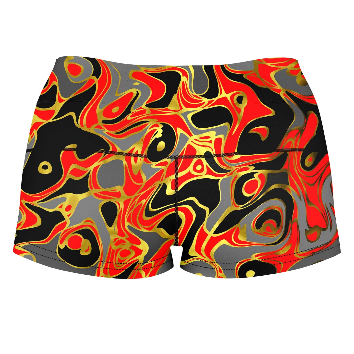 Abstract Journey High-Waisted Women's Shorts, Sartoris Art, | iEDM