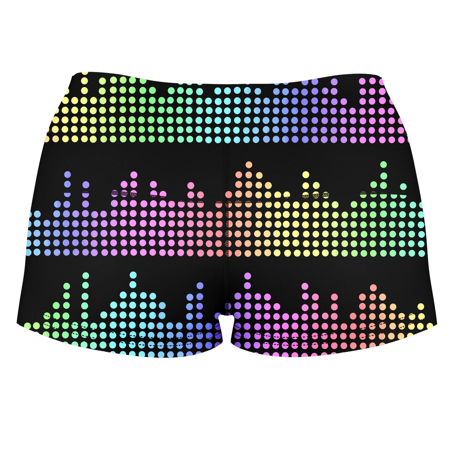 Equalizer Beats High-Waisted Women's Shorts, Sartoris Art, | iEDM