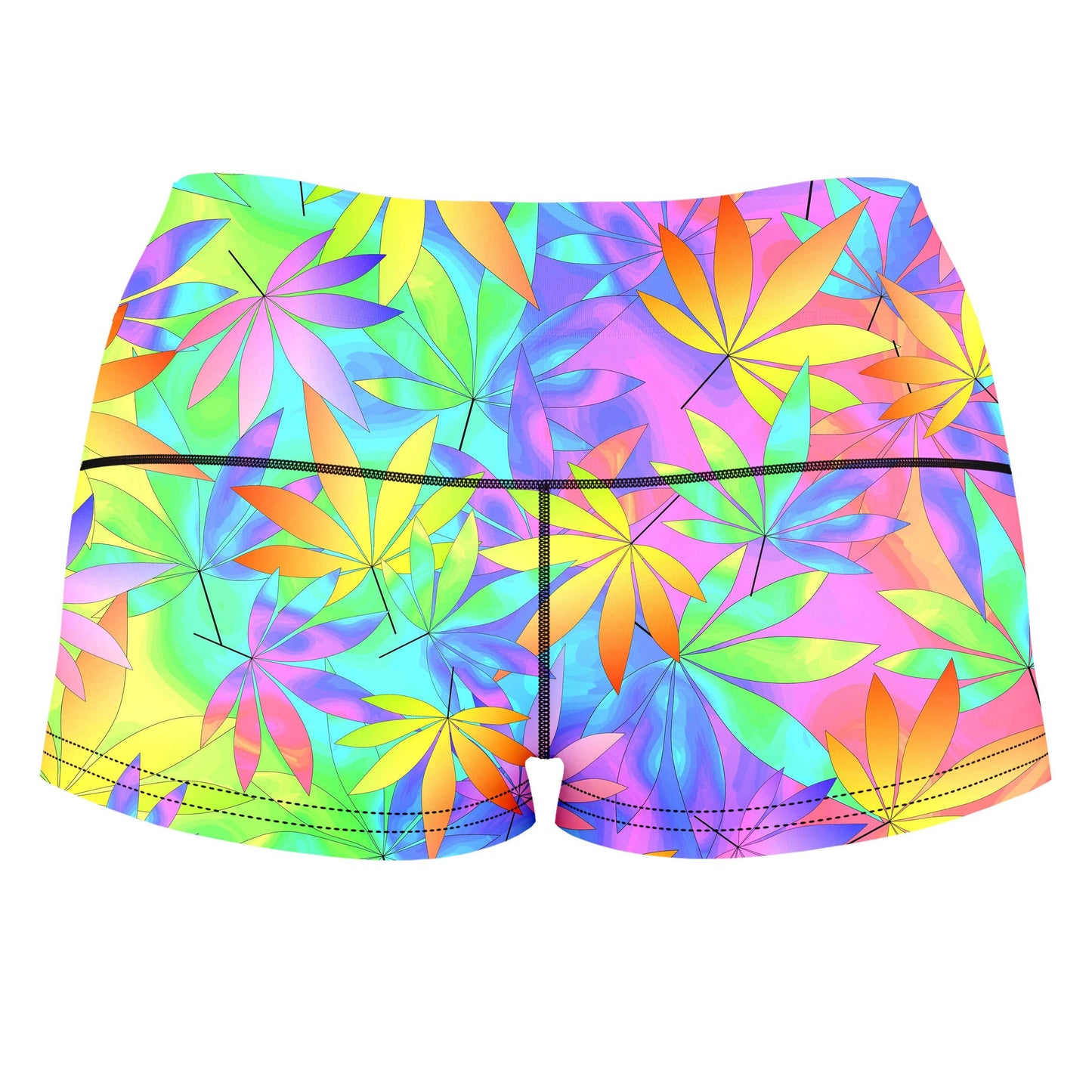 Take a Little Trip with Weed High-Waisted Women's Shorts, Sartoris Art, | iEDM