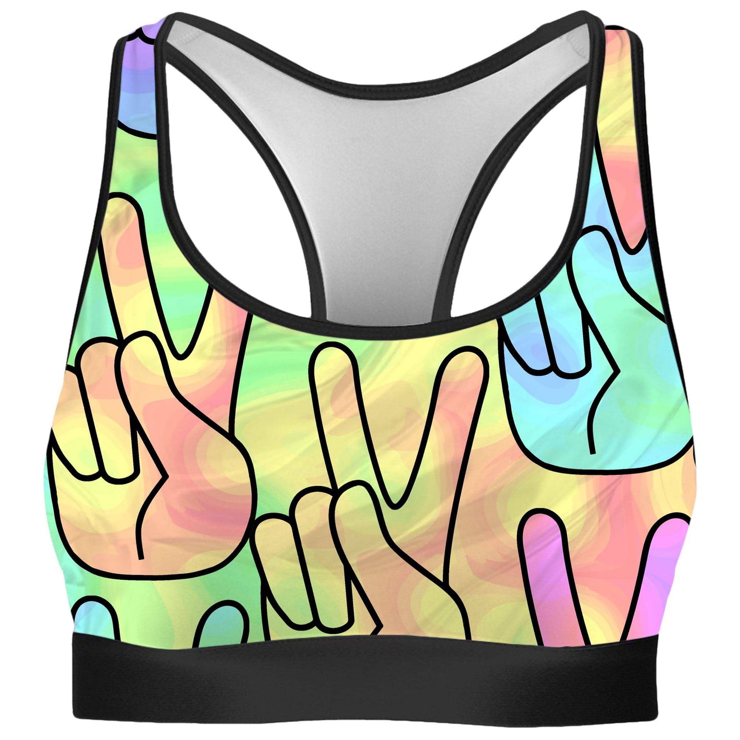 Trippy Peace Signs Rave Bra, Sartoris Art, | iEDM